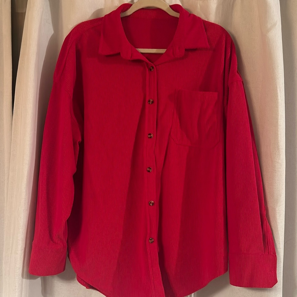 Button up corduroy top